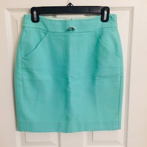 J Crew Factory Aqua / Mint pencil skirt | 2p